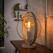 Torena beige metalen tafellamp met 1 lichtpunt