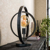 Torena antraciet metalen tafellamp met 1 lichtbron