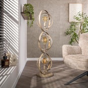 Turnara 3-lichts - beige vloerlamp