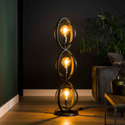 Turnara 3-lichts - antracietkleurige vloerlamp