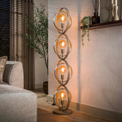 Turnara 4-lichts - beige vloerlamp