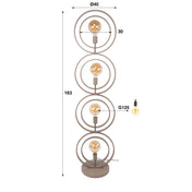 Turnara 4-lichts - beige vloerlamp