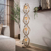 Turnara 4-lichts - beige vloerlamp
