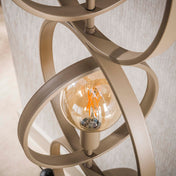 Turnara 4-lichts - beige vloerlamp
