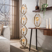 Turnara 4-lichts - beige vloerlamp