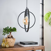 Turnara 1-lichts - Houtskoolkleurige hanglamp