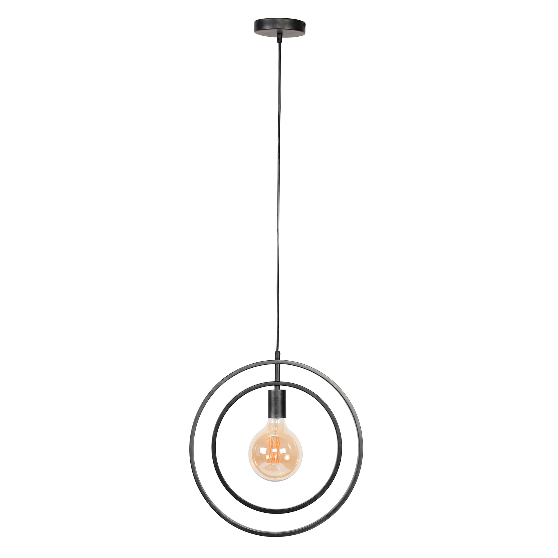 Turnara 1-lichts - Houtskoolkleurige hanglamp