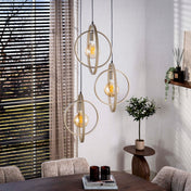 Turnara gelaagde 3-lichts - Beige hanglamp