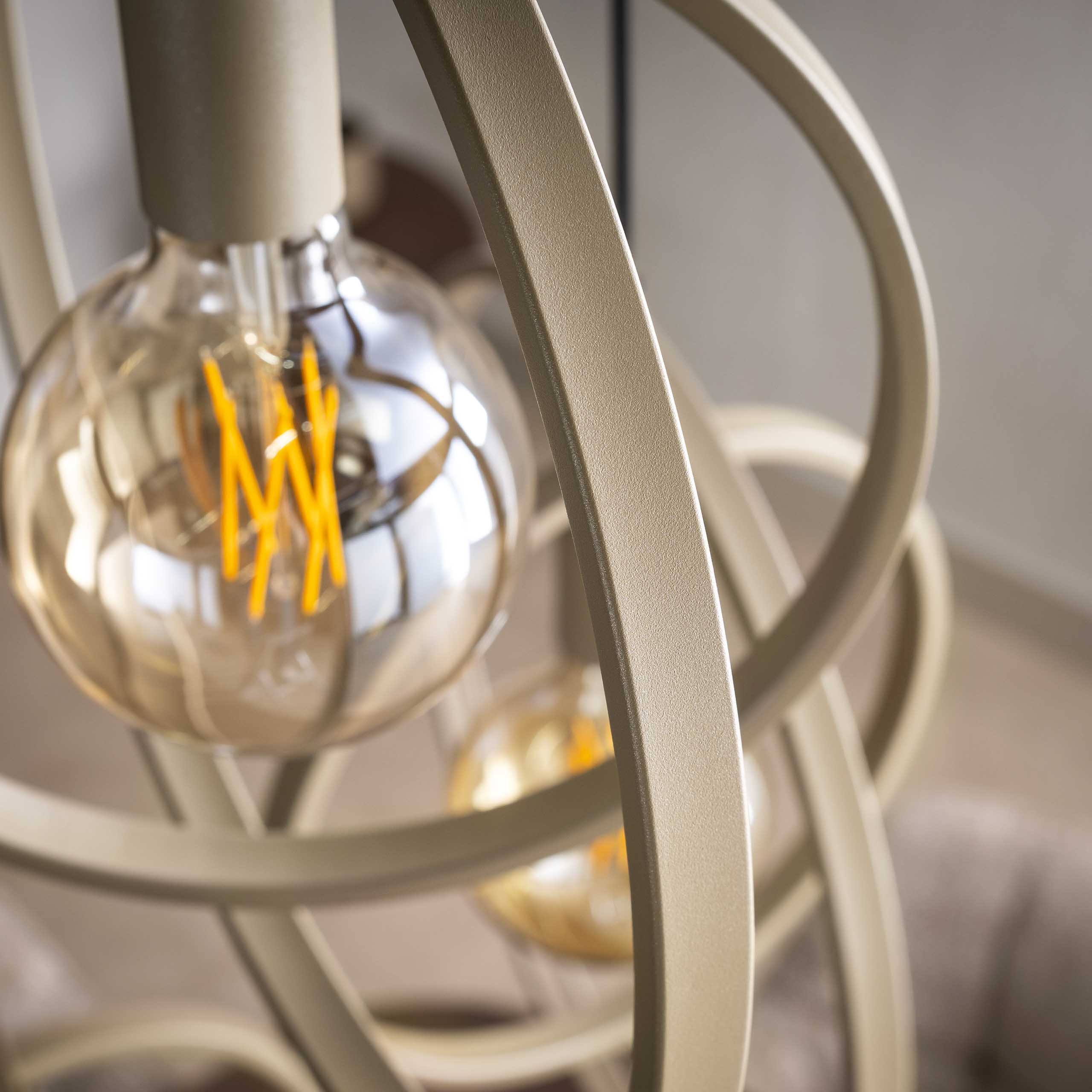 Turnara gelaagde 3-lichts - Beige hanglamp