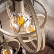 Turnara gelaagde 3-lichts - Beige hanglamp
