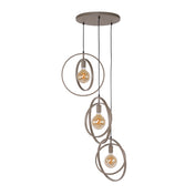 Turnara gelaagde 3-lichts - Beige hanglamp
