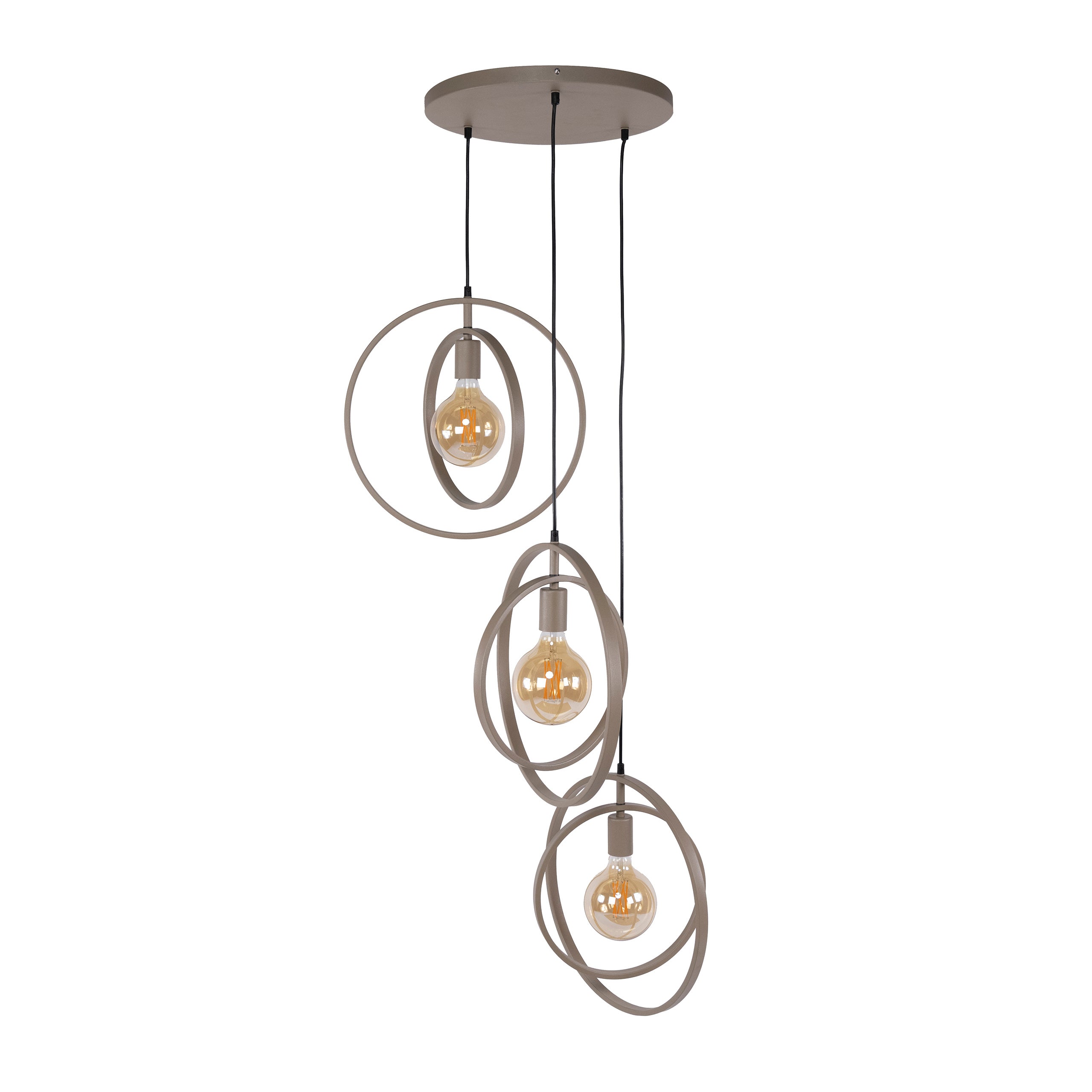 Turnara gelaagde 3-lichts - Beige hanglamp