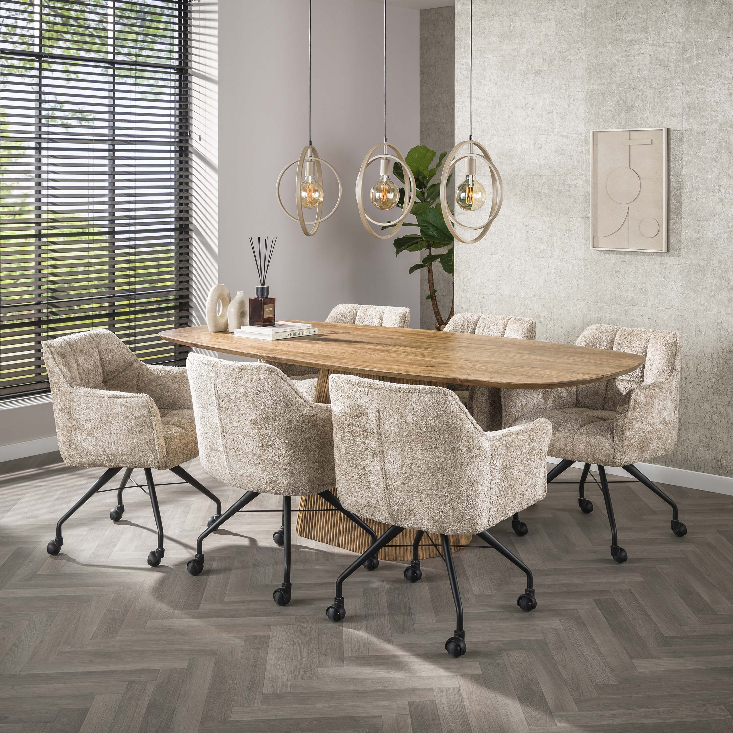 Turnara 3-lichts - Beige hanglamp
