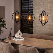 Turnara 3-lichts - Houtskoolkleurige hanglamp