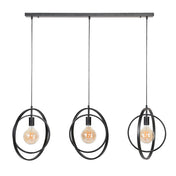 Turnara 3-lichts - Houtskoolkleurige hanglamp