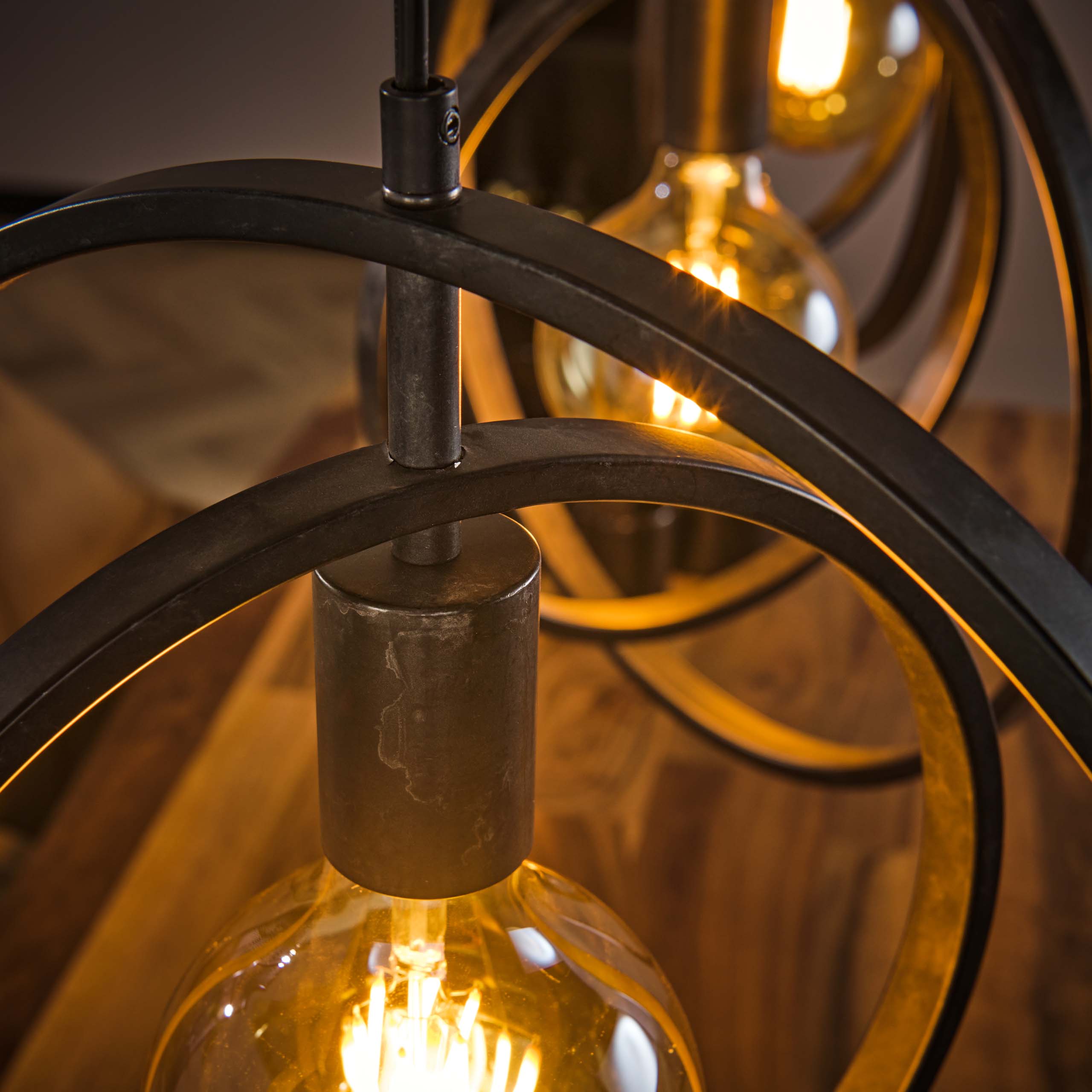 Turnara 3-lichts - Houtskoolkleurige hanglamp