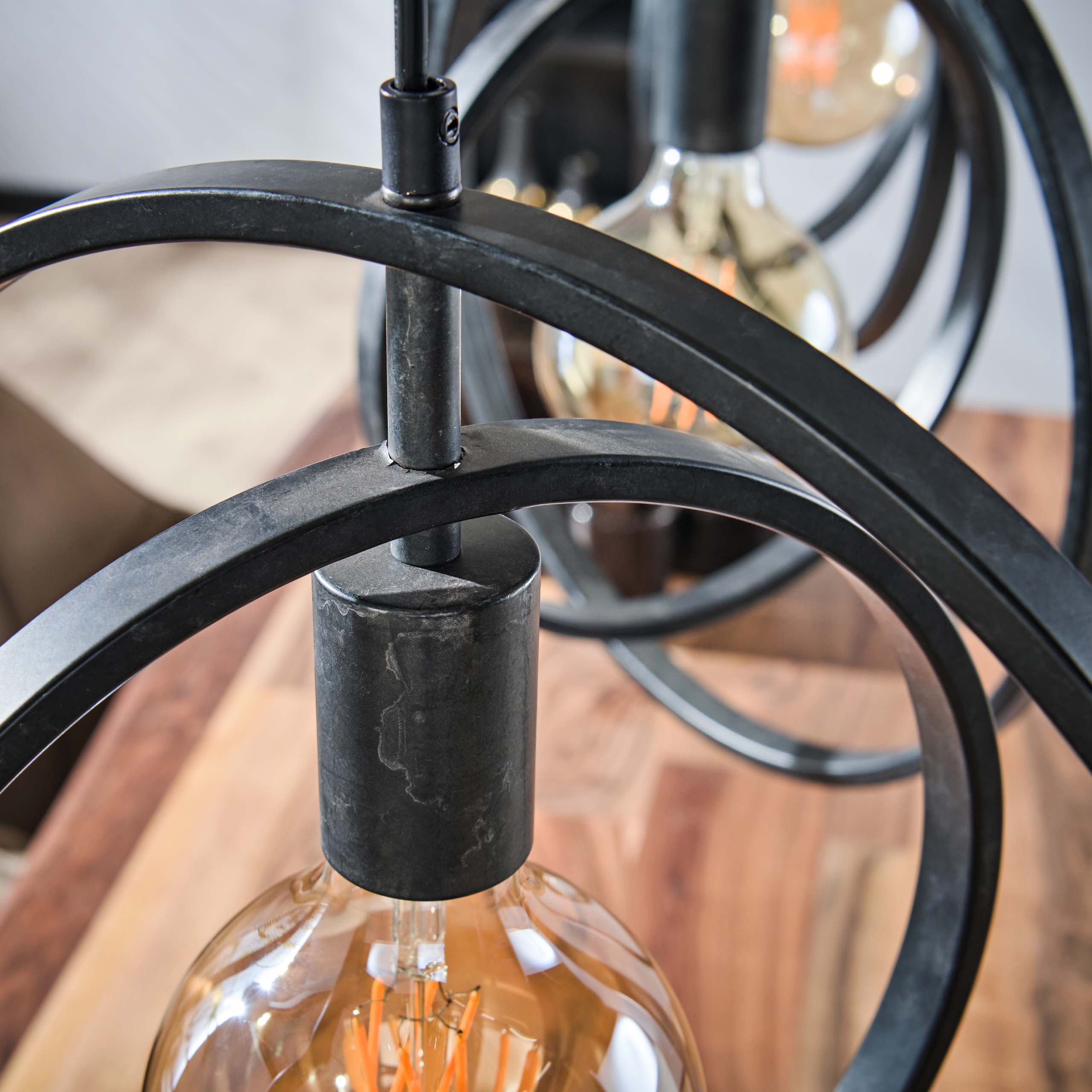 Turnara 3-lichts - Houtskoolkleurige hanglamp