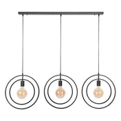 Turnara 3-lichts - Houtskoolkleurige hanglamp