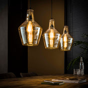 Glacera Cone 3-lichts - Oude zilveren hanglamp