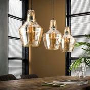 Glacera Cone 3-lichts - Oude zilveren hanglamp
