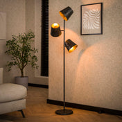 Kinetra 3-lichts - antraciet vloerlamp