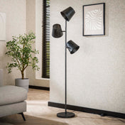 Kinetra 3-lichts - antraciet vloerlamp