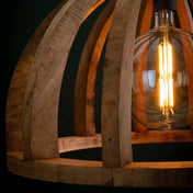 Orbora 1-lichts Ø60cm - Massief mango hanglamp