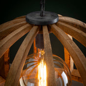 Orbora 1-lichts Ø60cm - Massief mango hanglamp