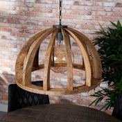 Orbora 1-lichts Ø60cm - Massief mango hanglamp