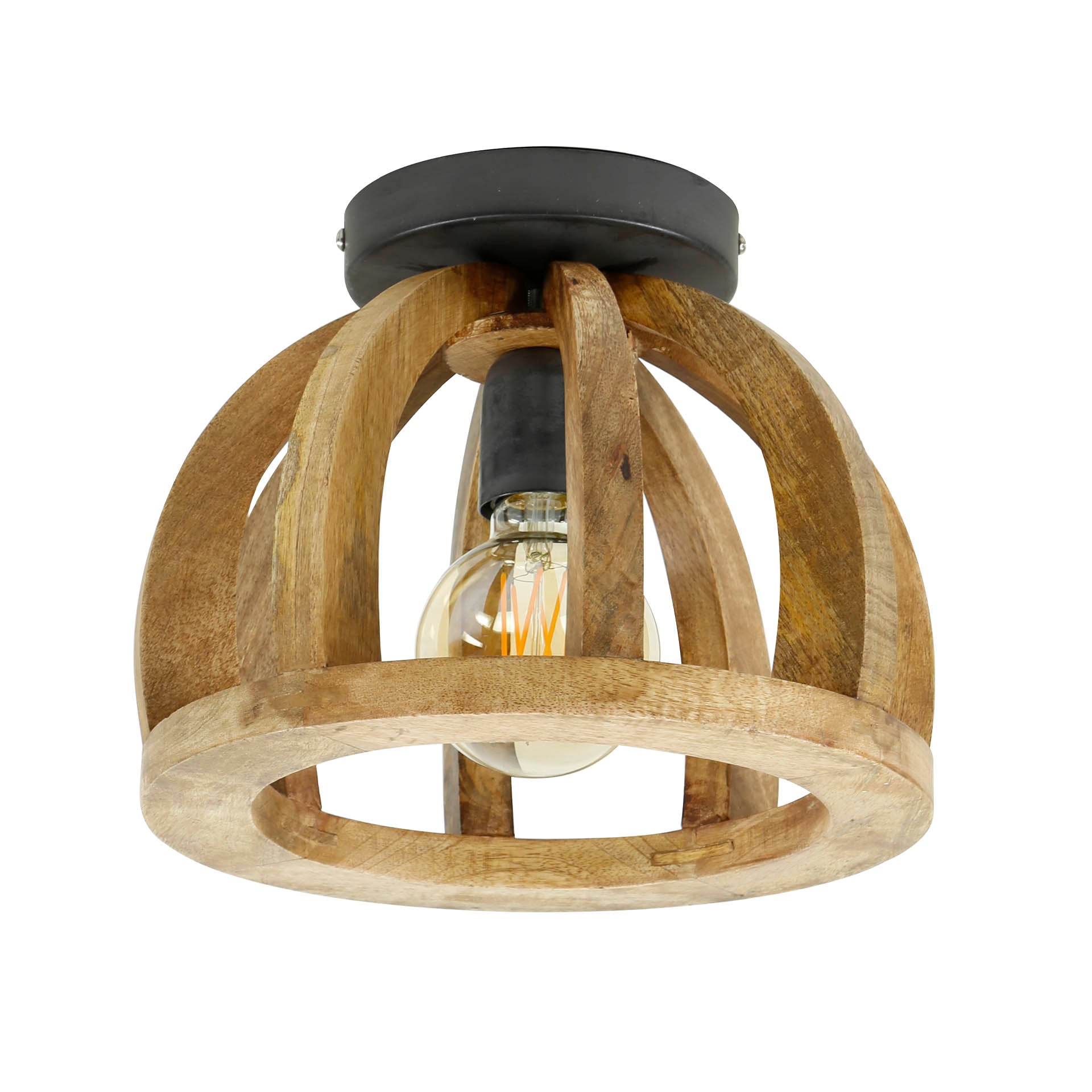 Orbira massief mango 1-lichts plafondlamp