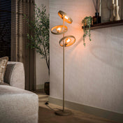 Hovera 3-lichts - beige vloerlamp