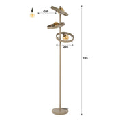 Hovera 3-lichts - beige vloerlamp