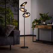 Hovera 3-lichts - antracietkleurige vloerlamp