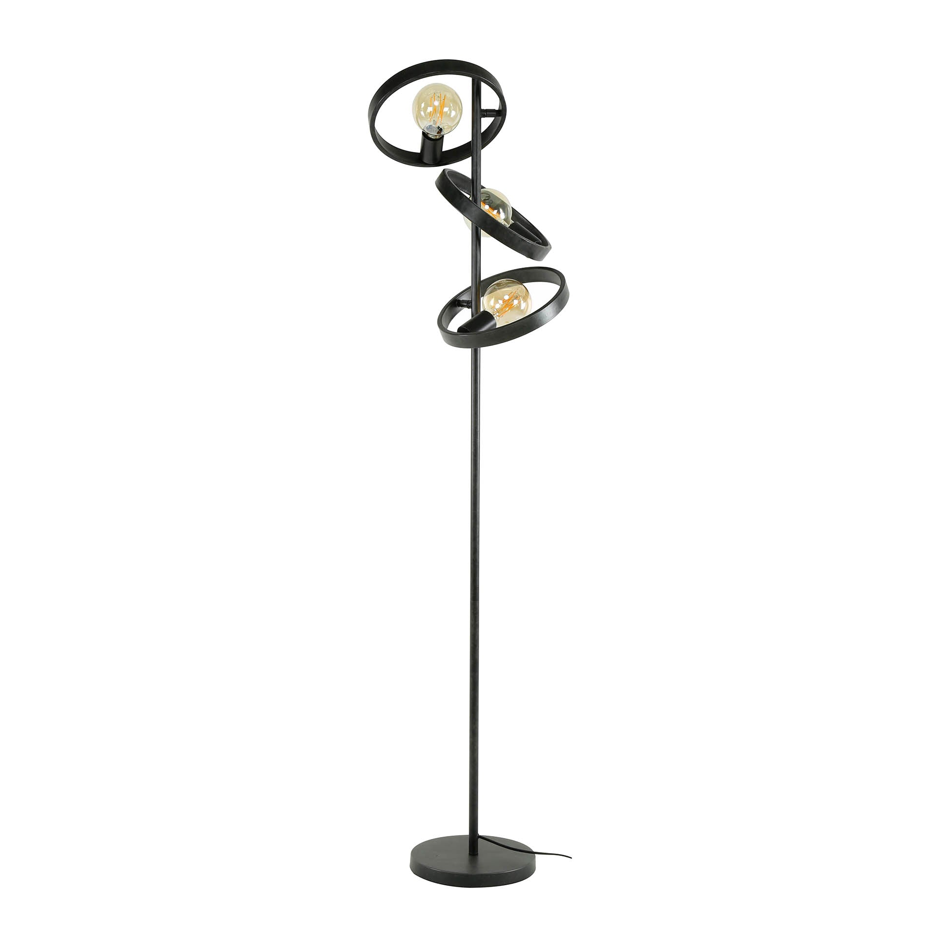 Hovera 3-lichts - antracietkleurige vloerlamp