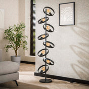 Hovera vloerlamp (8 lichtpunten) - houtskool