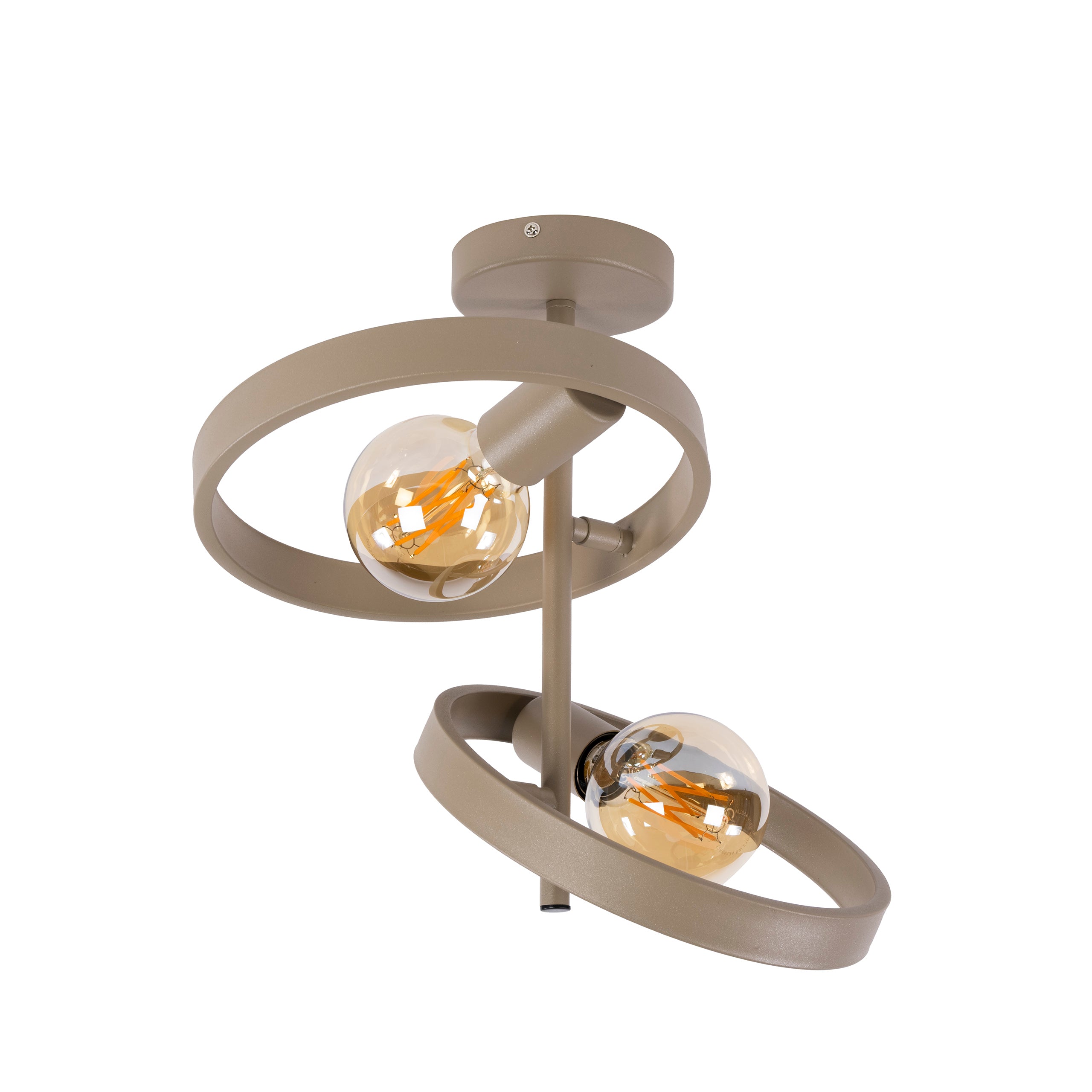 Hovira beige 2-lichts plafondlamp
