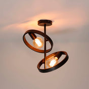 Hovira houtskool 2-lichts plafondlamp