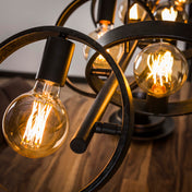 Hovera 6-lichts - Houtskool hanglamp