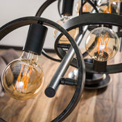 Hovera 6-lichts - Houtskool hanglamp