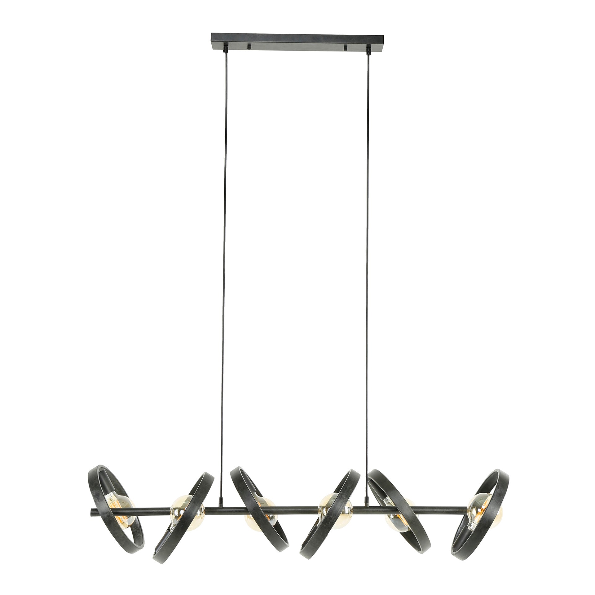 Hovera 6-lichts - Houtskool hanglamp