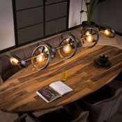 Hovera 8-lichts - Houtskool hanglamp