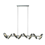 Hovera 8-lichts - Houtskool hanglamp