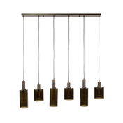 Sepora 6-lichts - Sienna bruine hanglamp