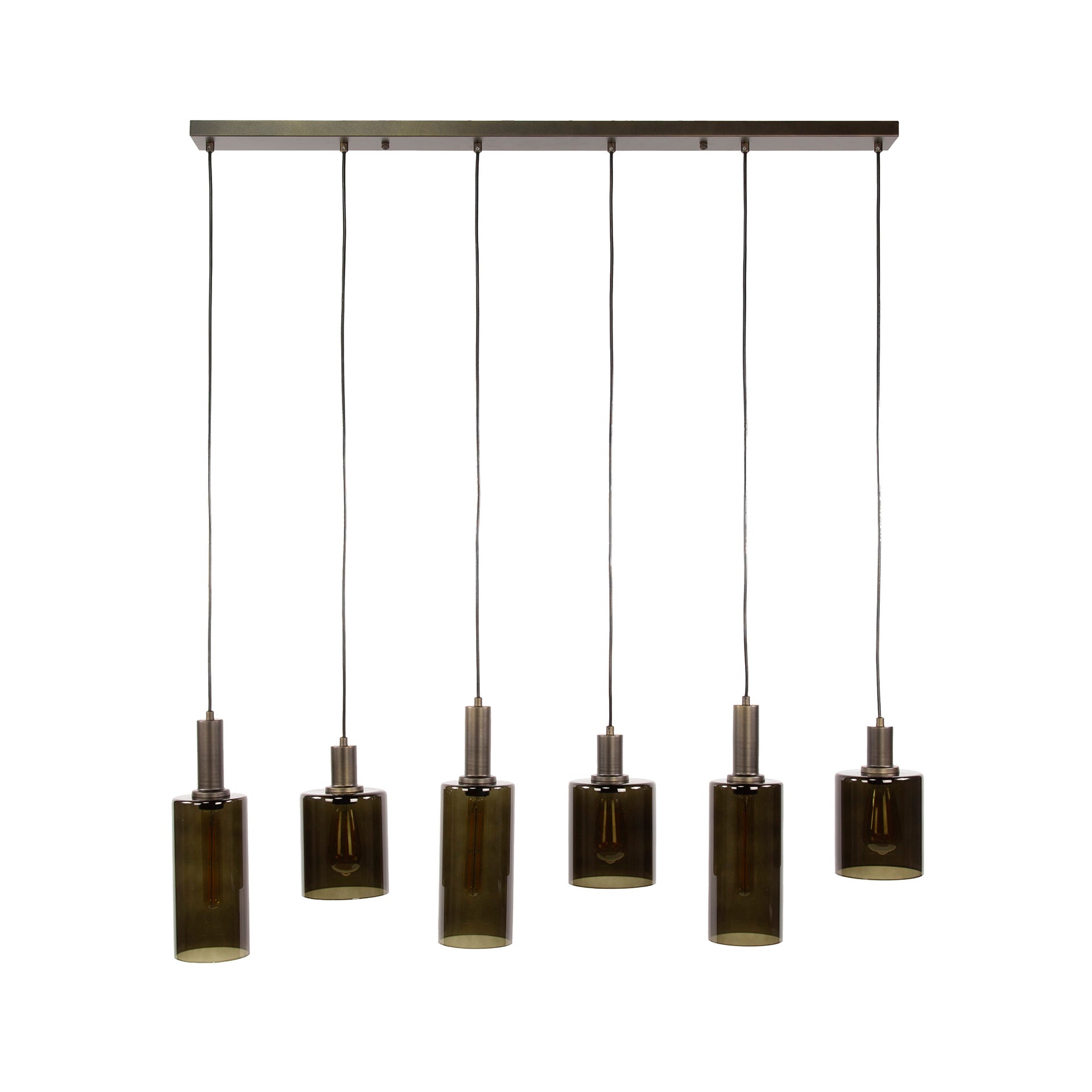 Sepora 6-lichts - Sienna bruine hanglamp