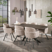 Sepora 5+4-lichts - Siena bruine hanglamp