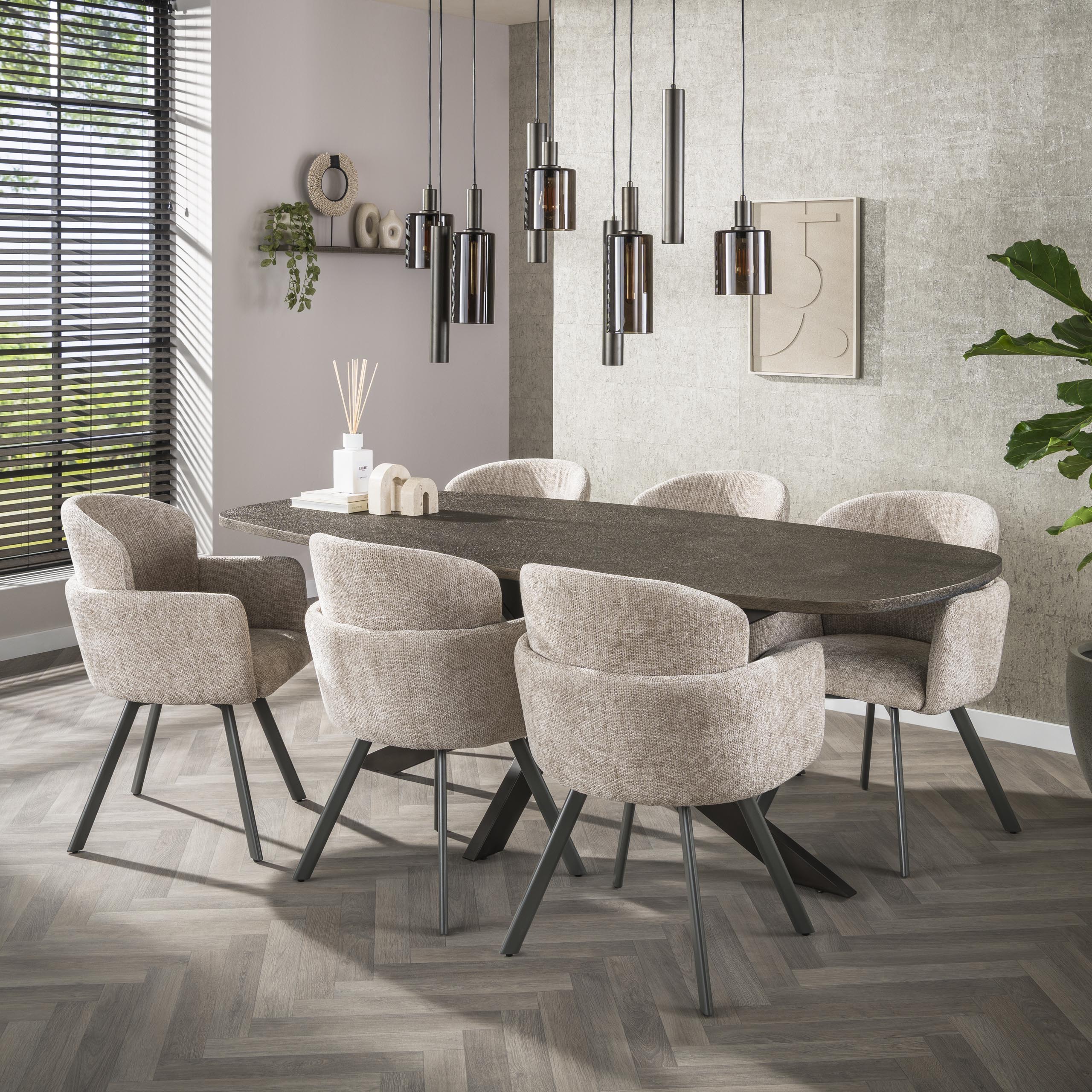 Sepora 5+4-lichts - Siena bruine hanglamp