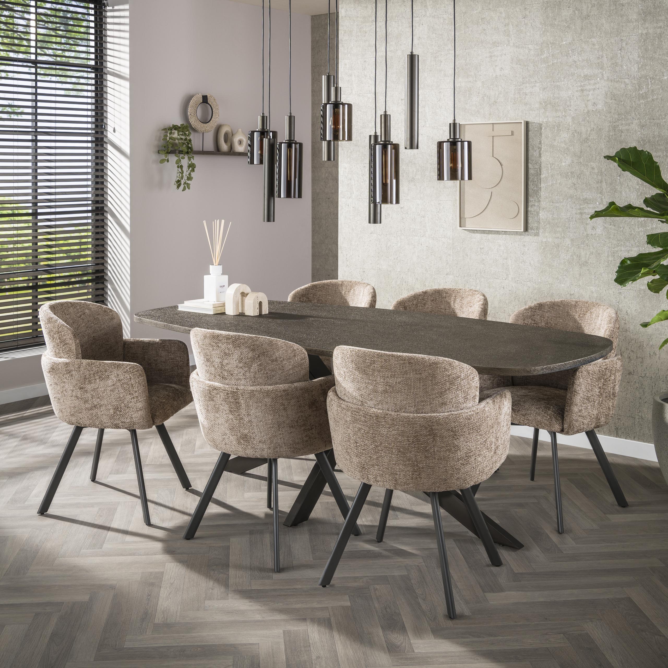 Sepora 5+4-lichts - Siena bruine hanglamp
