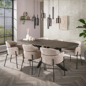 Sepora 5+4-lichts - Siena bruine hanglamp