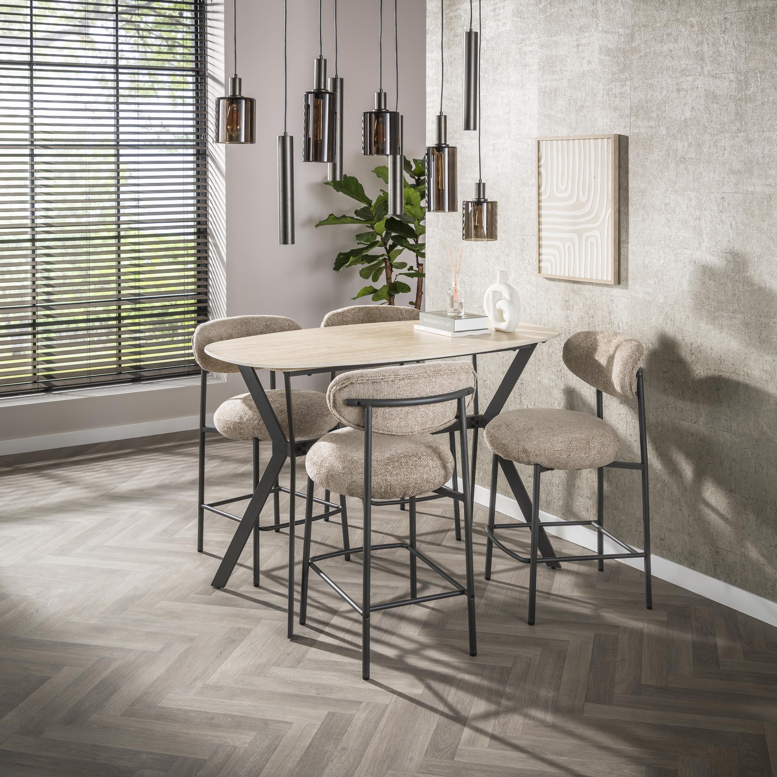 Sepora 5+4-lichts - Siena bruine hanglamp