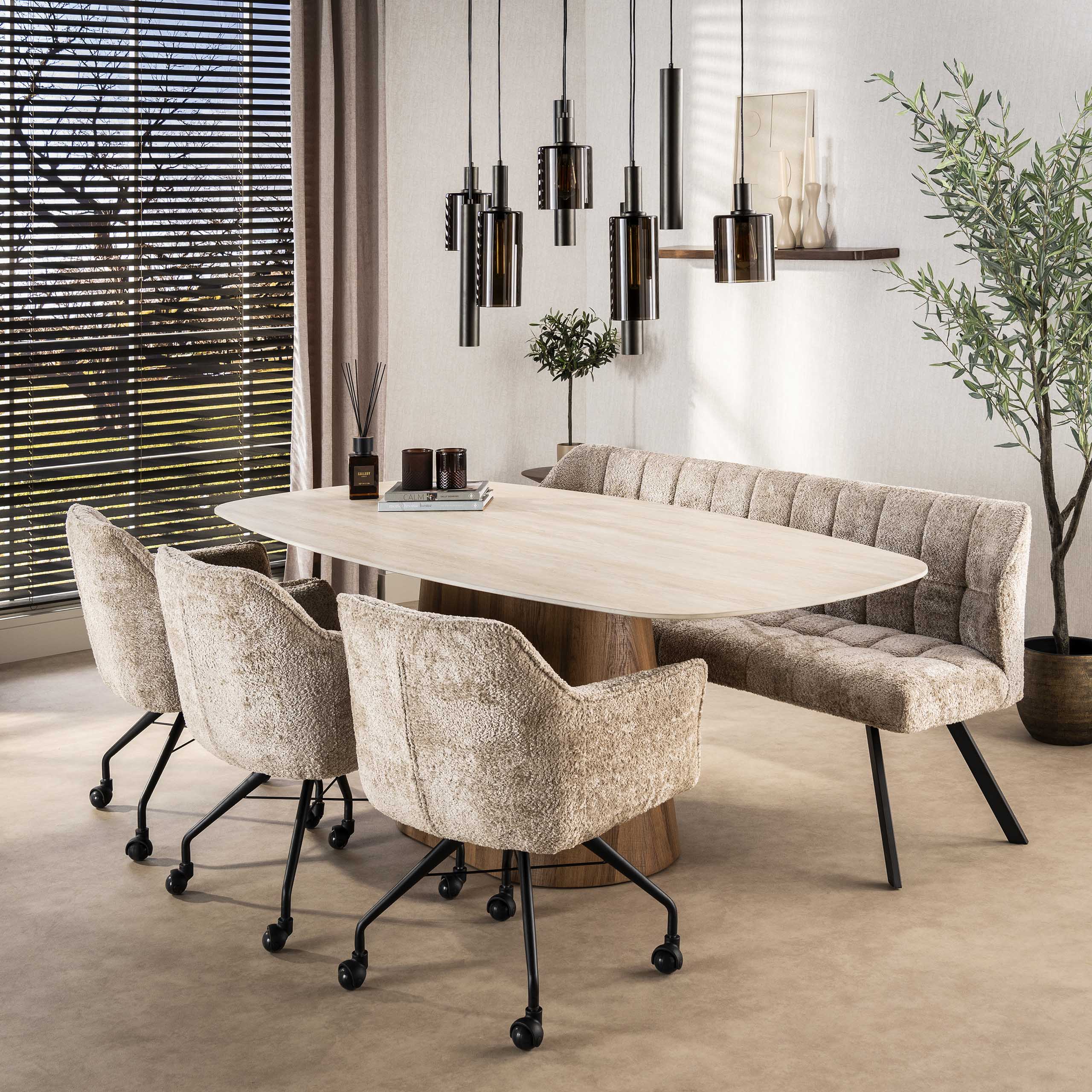 Sepora 5+4-lichts - Siena bruine hanglamp